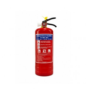 Stingator autoÂ  3 kg cu pulbere reincarcabil cu manometru P3 ABC